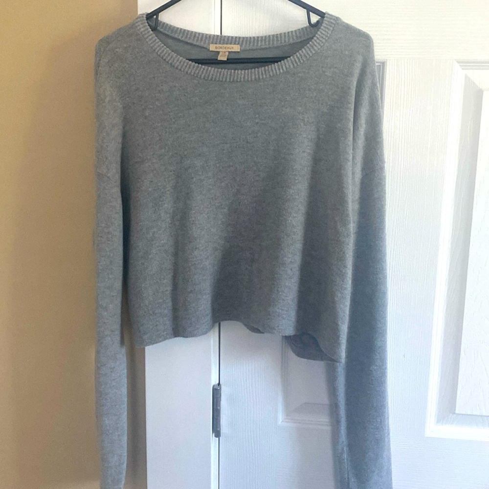 Soft gray crop sweater